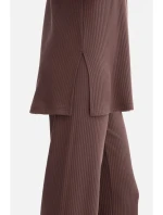 model 21379872 Žebrovaný pletený top hnědý - BeWear