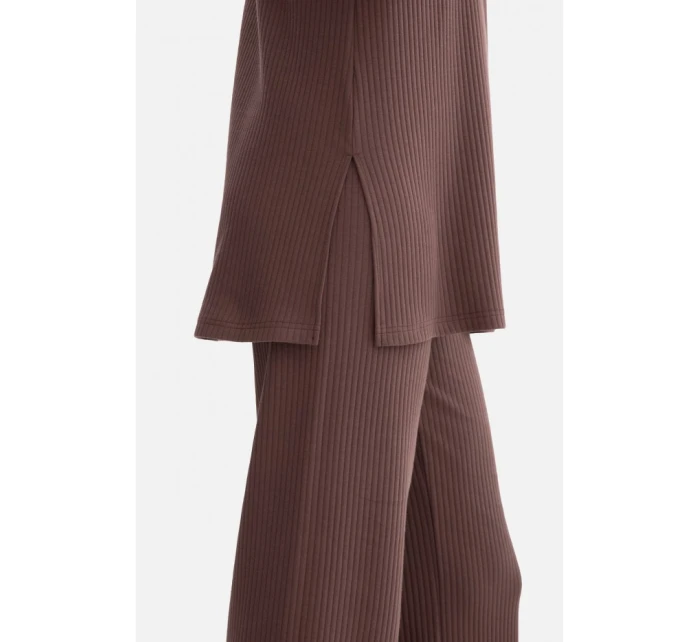 model 21379872 Žebrovaný pletený top hnědý - BeWear