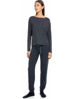 Dámske pyžamo 15068 - 572 tmavo modrá s bodkami - Vamp