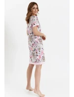 Dámske domáce šaty 476 bielo-ružové - Cana Dámske domáce šaty 476 bielo-ružové - Cana
