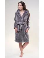 Dámský župan krátký s kapucí model 16162356 - Vienetta Dámský župan krátký s kapucí model 16162356 - Vienetta