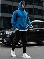 Pánska mikina s kapucňou modrá FashionStreet BX5081