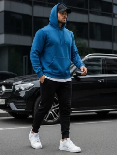 Pánská mikina s kapucí modrá Dstreet model 21963806 - FashionStreet