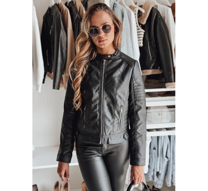 Dámská kožená bunda black Dstreet model 21990633 - FashionStreet