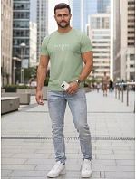 Pánske bavlnené tričko so zelenou potlačou BLESSED FashionStreet NX5124R Pánske bavlnené tričko so zelenou potlačou BLESSED FashionStreet NX5124R