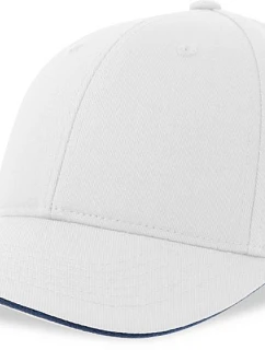 Atlantis Headwear Liberty Sandwich-S 6-panelová bejzbalová čiapka 33.0251 biela/námornícka modrá