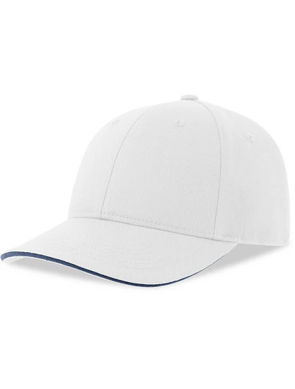 Atlantis Headwear Liberty Sandwich-S 6-panelová bejzbalová čiapka 33.0251 biela/námornícka modrá Atlantis Headwear Liberty Sandwich-S 6-panelová bejzbalová čiapka 33.0251 biela/námornícka modrá
