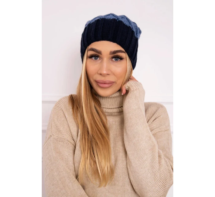 Milano fleecová čiapka K203 denim+blue