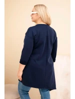 Dámská Plus Size z viskózy s volným střihem a dlouhým rukávem model 21808675 - K-Fashion Dámská Plus Size z viskózy s volným střihem a dlouhým rukávem model 21808675 - K-Fashion