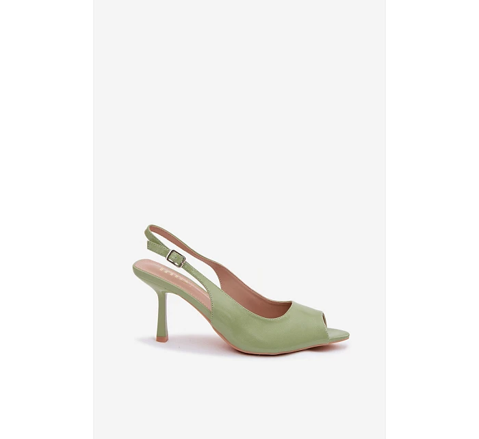 Dámské sandály na podpatku Zelené Sevina