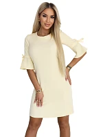 Dámske šaty 217-12 NEVA pastelová žltá - Numoco