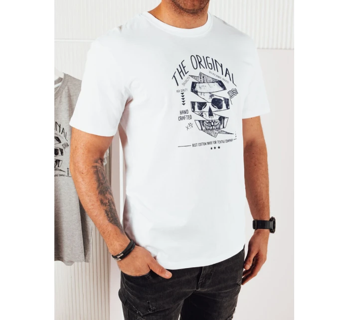 Pánské bílé tričko s potiskem Dstreet model 21973633 - FashionStreet Pánské bílé tričko s potiskem Dstreet model 21973633 - FashionStreet