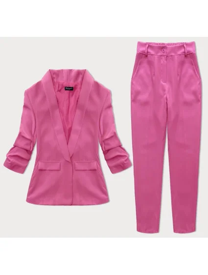 Tmavě růžový dámský kostým model 20126456 - MADE IN ITALY Tmavě růžový dámský kostým model 20126456 - MADE IN ITALY