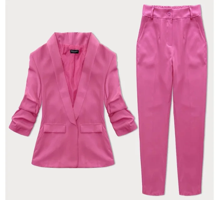 Tmavě růžový dámský kostým model 20126456 - MADE IN ITALY Tmavě růžový dámský kostým model 20126456 - MADE IN ITALY