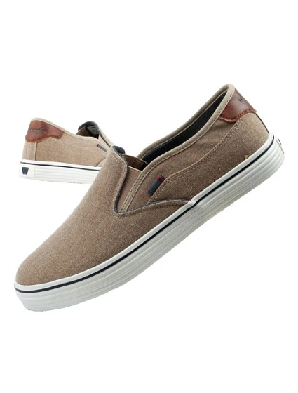 Pánska športová obuv Wrangler Calypso trainers Slip-On brown comfortable
