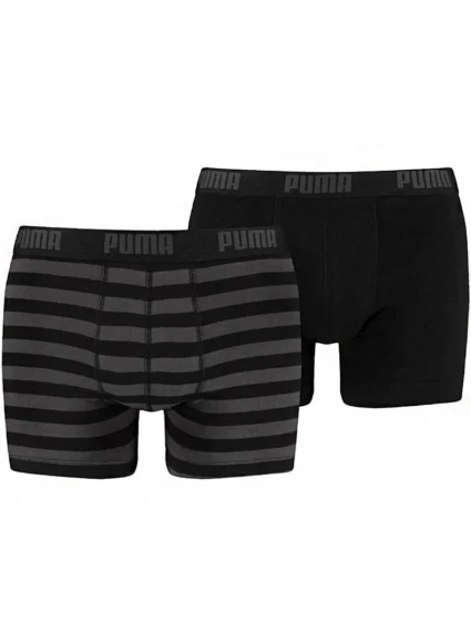 Pánske boxerky Stripe 1515 2Pack 591015001 200 Black/grey - Puma