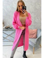 Sveter dlhý kardigan svetlo ružový