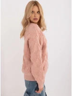 Sweter AT SW model 20463761 jasny różowy - FPrice Sweter AT SW model 20463761 jasny różowy - FPrice