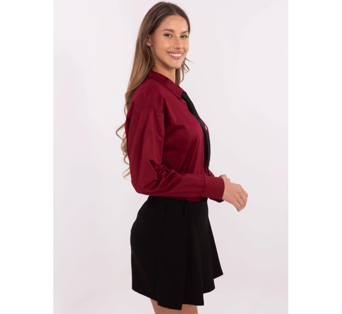 Košile DHJ KS model 20731266 bordó - FPrice Košile DHJ KS model 20731266 bordó - FPrice