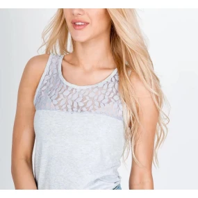Dámske tielko s čipkou P227 Grey - Miego Dámske tielko s čipkou P227 Grey - Miego