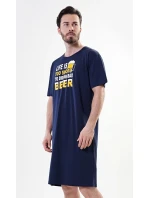 Pánska nočná košeľa s krátkym rukávom Life is beer