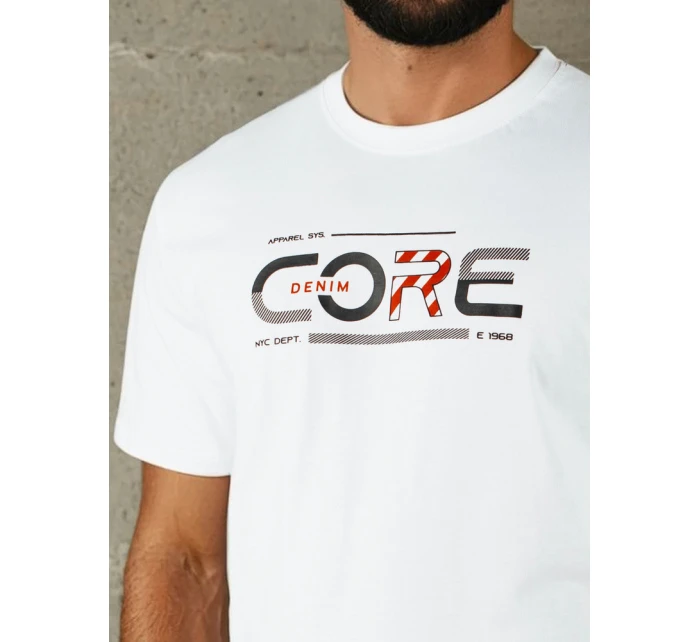 Pánské bílé tričko s potiskem Dstreet model 21973808 - FashionStreet Pánské bílé tričko s potiskem Dstreet model 21973808 - FashionStreet