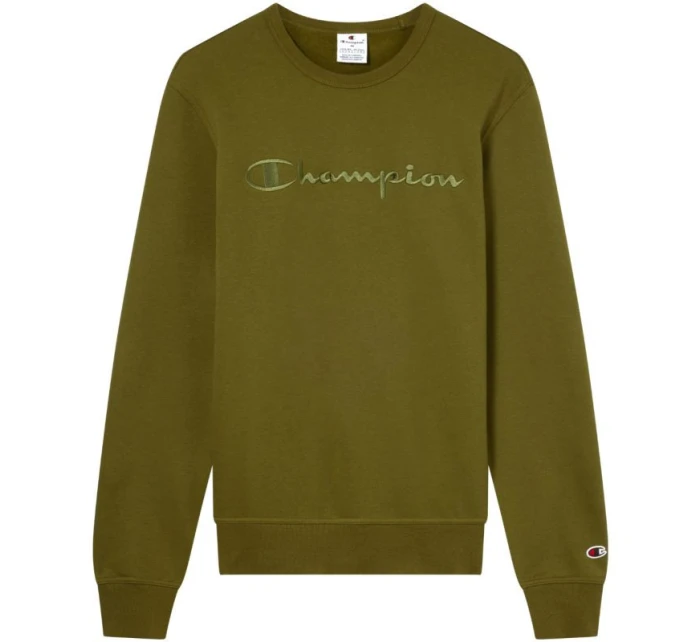 Pánská mikina Crewneck Sweatshirt olive pánské model 21811903 - CHAMPION Pánská mikina Crewneck Sweatshirt olive pánské model 21811903 - CHAMPION