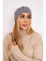 Milano fleecová čiapka K203 ecru+grey