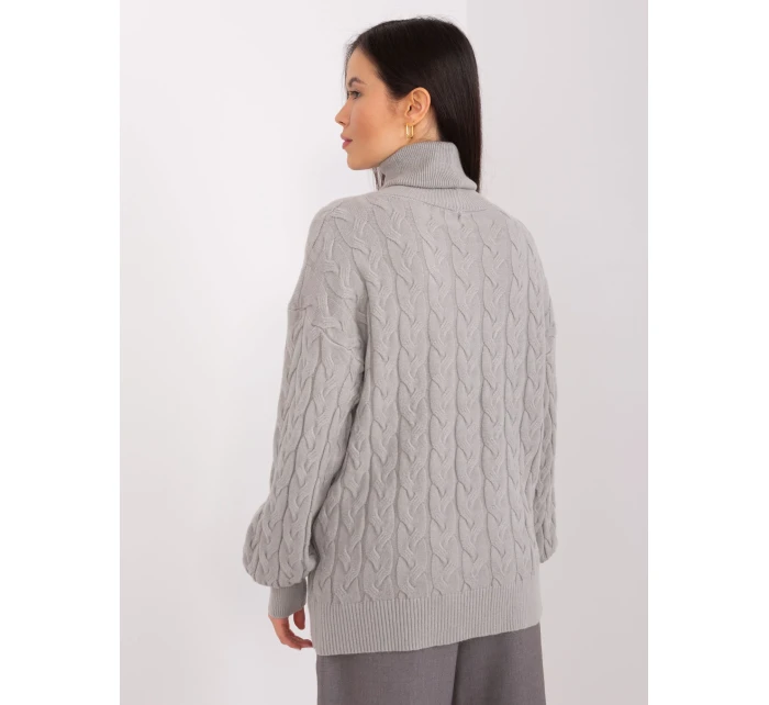 Sweter AT SW model 19034189 szary - FPrice Sweter AT SW model 19034189 szary - FPrice