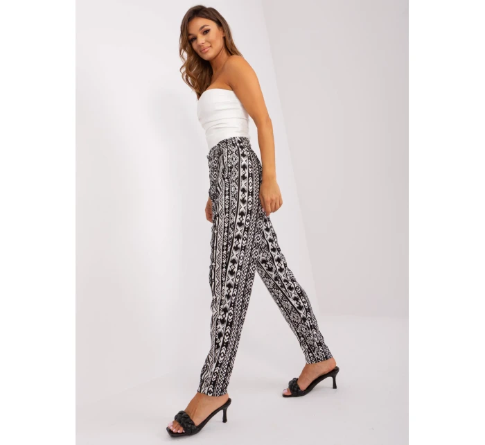 Nohavice D73770M61869O čiernobiele