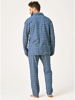 Pyžamo Key MNS 404 B26 s dlhými rukávmi, veľkosti M–2XL, na zapínanie
