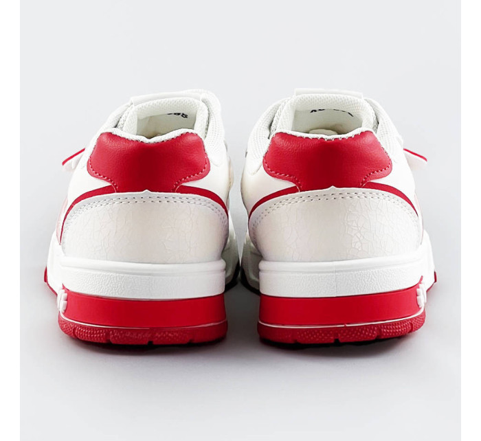 Bielo-červené dámske dvojfarebné tenisky "adidasky" (AD-585)