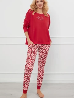 Talianska móda Evora long r. long sp. farba:c.red/print