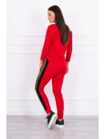 Sada s leopardím potiskem červená