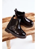 Dětské Lakované zateplené boty černé model 21597431 - Boto Dětské Lakované zateplené boty černé model 21597431 - Boto