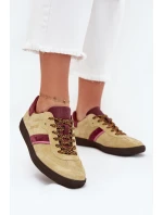 Zamszowe Niskie Sneakersy Damskie Big Star SS274680 HI-POLY SYSTEM Limonkowe