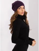 Czapka AT CZ model 19335580 ciemny fioletowy - FPrice Czapka AT CZ model 19335580 ciemny fioletowy - FPrice