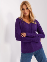 Sweter AT SW 2329.98P ciemny fioletowy