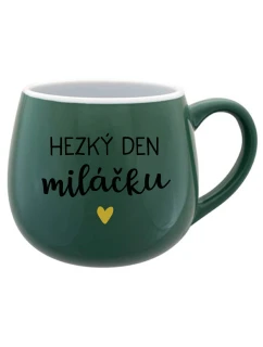 HAPPY BABY DAY - zelený keramický hrnček 300 ml