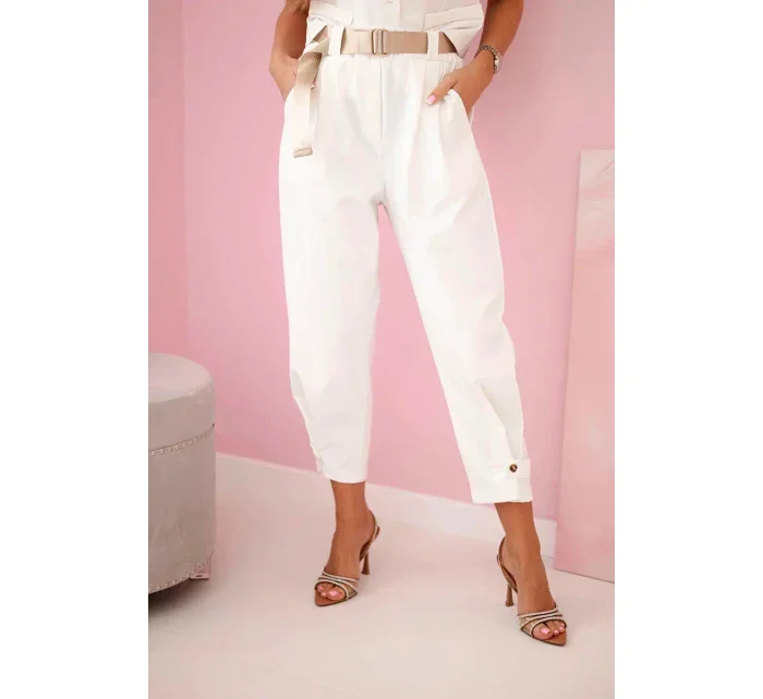 Set vesta + kalhoty ecru