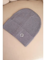 Dámska čiapka z modalu a viskózy s ozdobným gombíkom tmavosivá Dámska čiapka z modalu a viskózy s ozdobným gombíkom tmavosivá