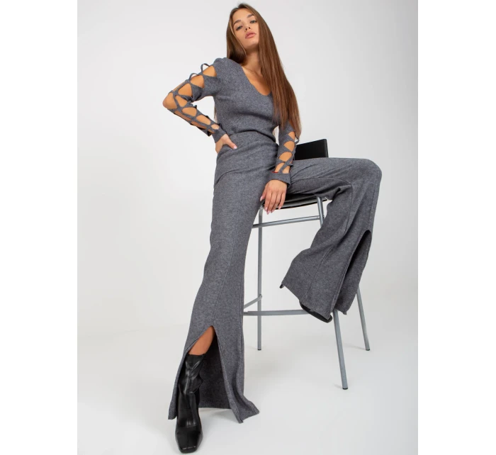 Kalhoty VI SP model 17846691 tmavě šedá - FPrice Kalhoty VI SP model 17846691 tmavě šedá - FPrice