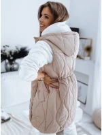 Dámská prošívaná vesta béžová Dstreet model 21966375 - FashionStreet Dámská prošívaná vesta béžová Dstreet model 21966375 - FashionStreet