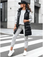 Dámská dlouhá vesta černá Dstreet model 21970819 - FashionStreet Dámská dlouhá vesta černá Dstreet model 21970819 - FashionStreet