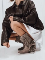 Dámské semišové kovbojské boty béžové Dstreet model 21993919 - FashionStreet Dámské semišové kovbojské boty béžové Dstreet model 21993919 - FashionStreet