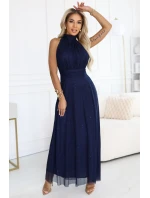 dlouhé šaty s  a střihem námořnická modř model 21418735 - numoco basic