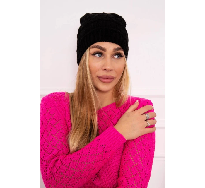 Fleecová čiapka Marta K231 čierna