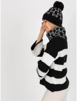 Dámska čiapka AT CZ CM 319 čierna a biela