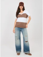 Blúzka RV BZ A1214.89 bielo-hnedá