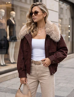kurtka zimowa damska z bordowa model 22324215 - FashionStreet